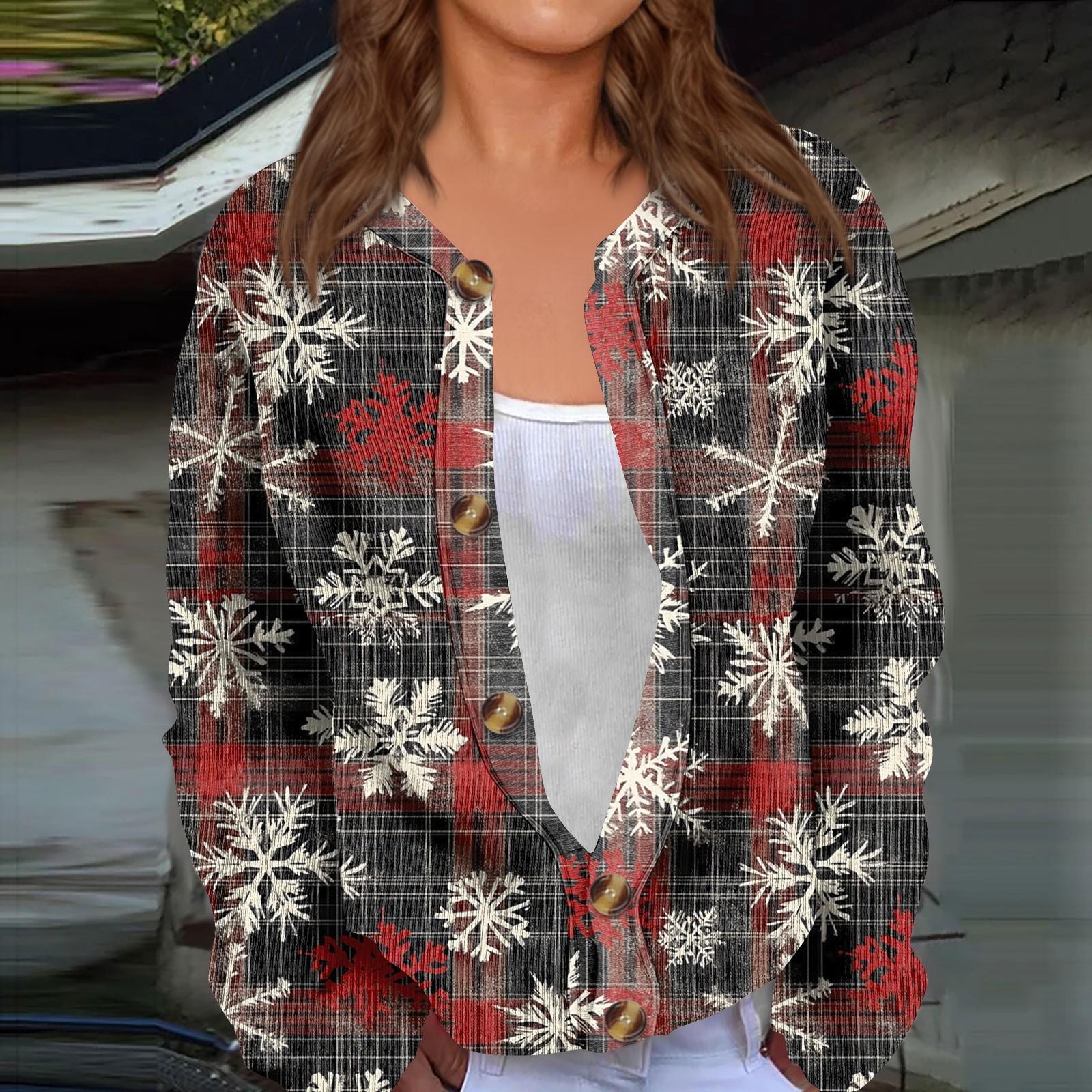 Модный женский рождественский принт с длинным рукавом вязаный кардиган куртка на пуговицах XXXXL
Модный женский рождественский принт с длинным рукавом вязаный кардиган куртка на пуговицах XXXXL