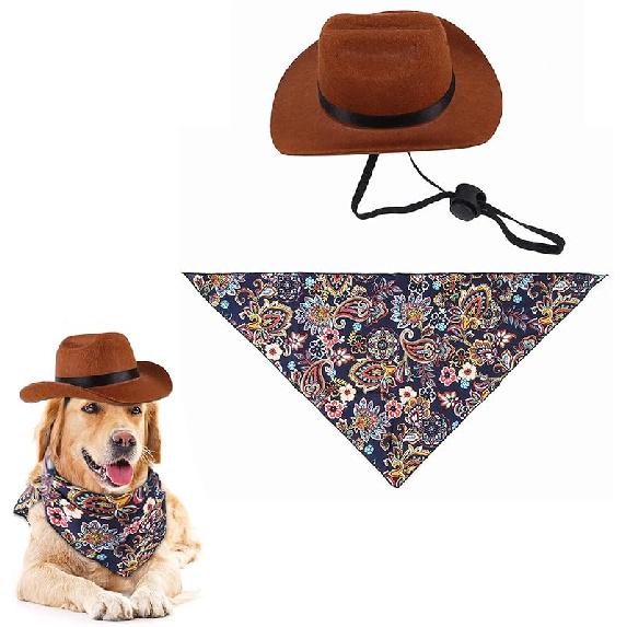 2 Pieces Pet Western Cowboy Costume Set,Adorable Cat and Dog Western Cowboy Hat with Adjustable Elastic Chin Strap and Bandana, for Puppy Kitten Medium
2 Pieces Pet Western Cowboy Costume Set,Adorable Cat and Dog Western Cowboy Hat with Adjustable Elastic Chin Strap and Bandana, for Puppy Kitten Medium