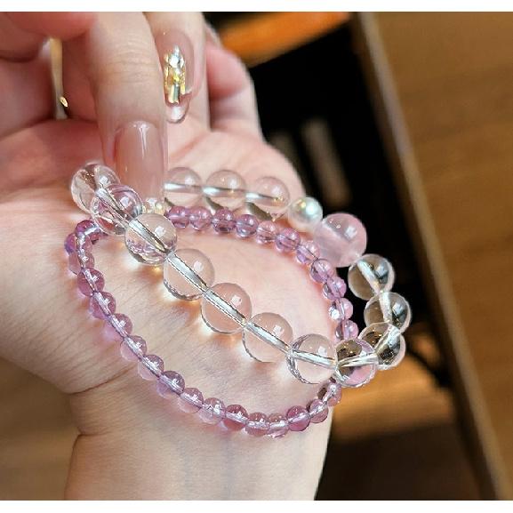 Natural Ice Clear White Crystal Bracelet for Women, New Light Luxury Niche Exquisite High-End Beaded Layered Bracelet Natural Brazilian Amethys
Natural Ice Clear White Crystal Bracelet for Women, New Light Luxury Niche Exquisite High-End Beaded Layered Bracelet Natural Brazilian Amethys