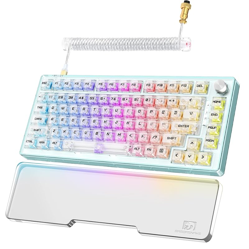 MAGIC-REFINER MK 32 mechanical gaming keyboard, 75% wired transparent keyboard, Apex Pro TKL keyboard hot-swap 82 keys, acrylic hand rest, coiled
MAGIC-REFINER MK 32 mechanical gaming keyboard, 75% wired transparent keyboard, Apex Pro TKL keyboard hot-swap 82 keys, acrylic hand rest, coiled