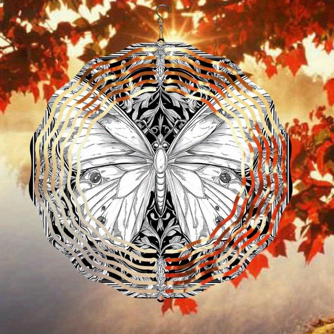 Hand-Drawn Metallic Black & White 3D Butterfly Mandala Wind Chime - Outdoor Hanging Garden Sculpture Art, No Power Needed
Hand-Drawn Metallic Black & White 3D Butterfly Mandala Wind Chime - Outdoor Hanging Garden Sculpture Art, No Power Needed