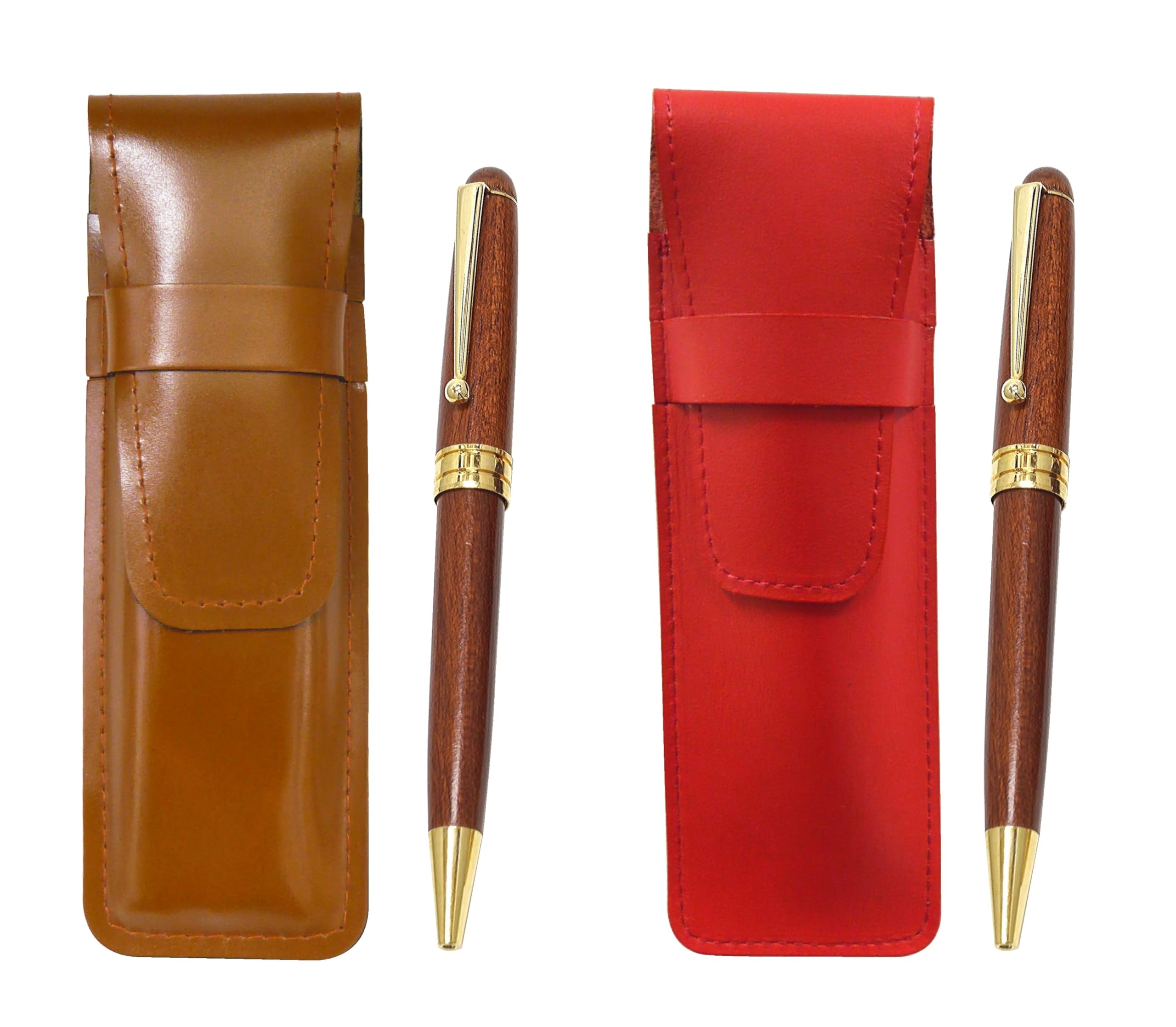 Slim cowhide pencil case red brown set wooden shaft retro rotating ballpoint pen/exer ASCR-1455
Slim cowhide pencil case red brown set wooden shaft retro rotating ballpoint pen/exer ASCR-1455