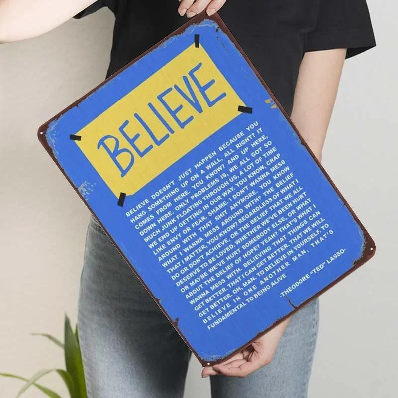 Believe Lasso Quotes Metal Sign Inspirational Poster Home Living Room Decoration Tinplate Sign for Wall Art Decoration Retro Bar 7.9x11.8In(20x30cm)
Believe Lasso Quotes Metal Sign Inspirational Poster Home Living Room Decoration Tinplate Sign for Wall Art Decoration Retro Bar 7.9x11.8In(20x30cm)