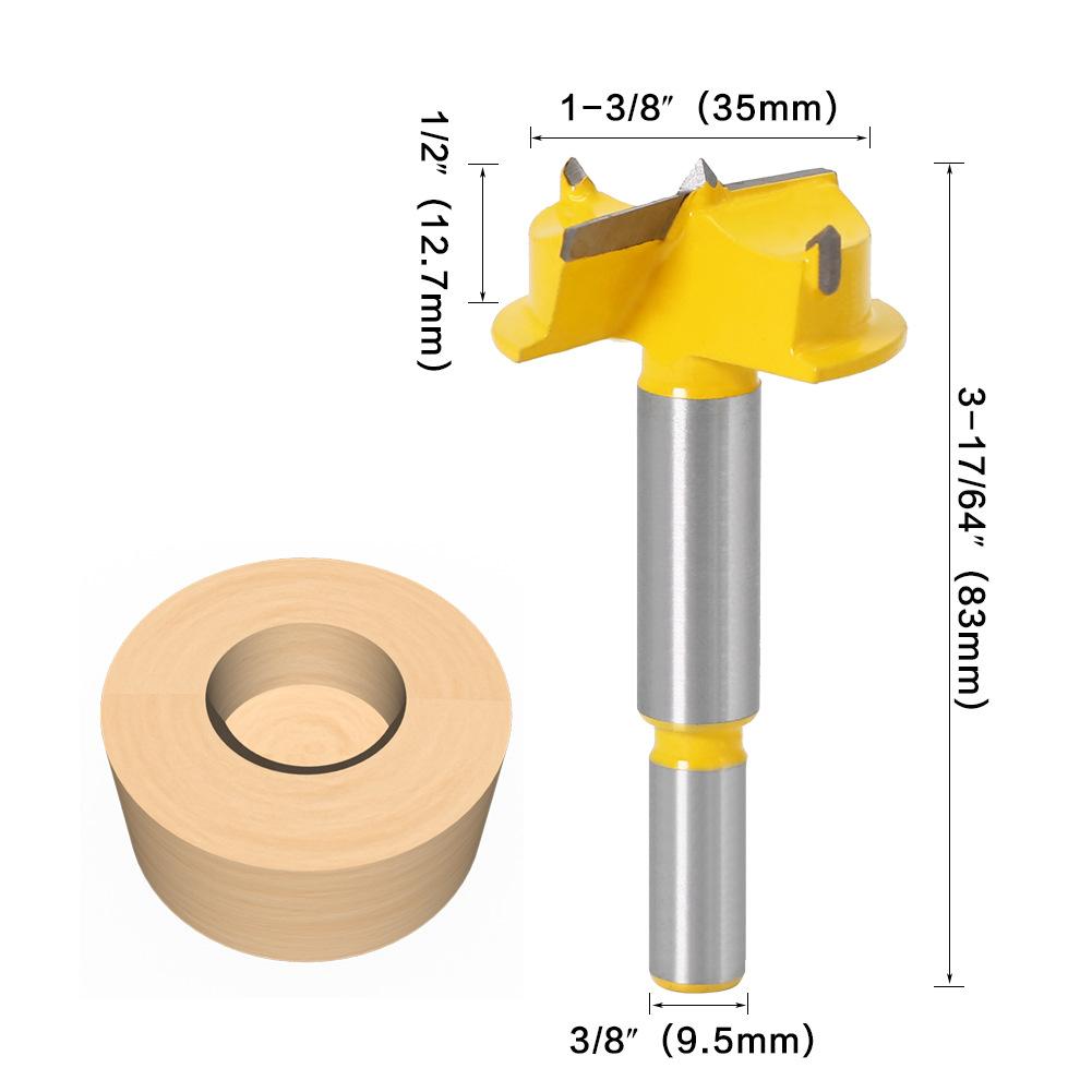 Cabinet Hinge Boring Bit 35mm - Adjustable Depth Limited Woodworking Tool, Aircraft Hinge Installer for Kitchen Cupboards
Cabinet Hinge Boring Bit 35mm - Adjustable Depth Limited Woodworking Tool, Aircraft Hinge Installer for Kitchen Cupboards