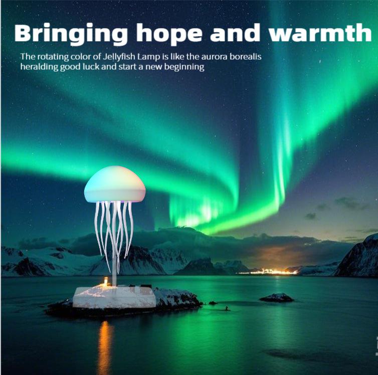 Peace Jellyfish Lamp: Gradient Floating Night Light with Creative Card Insertion for Atmospheric Desktop Decoration. 220mm height, 85mm width
Peace Jellyfish Lamp: Gradient Floating Night Light with Creative Card Insertion for Atmospheric Desktop Decoration. 220mm height, 85mm width