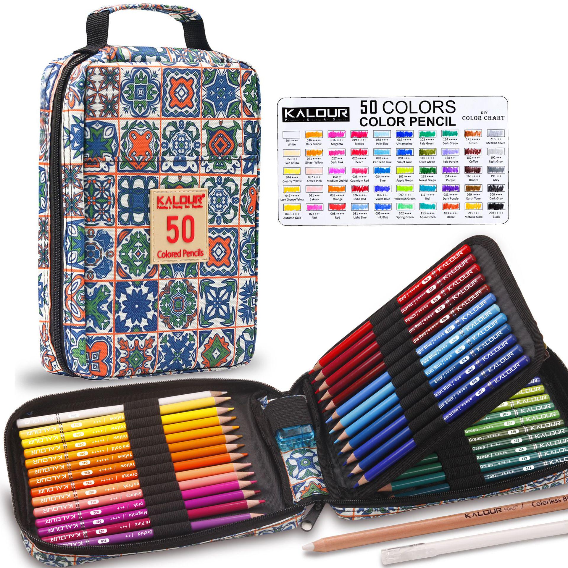 KALOUR 50-Color Oil-Based Colored Pencils Set for Children and Adults - Art Drawing Tools
KALOUR 50-Color Oil-Based Colored Pencils Set for Children and Adults - Art Drawing Tools