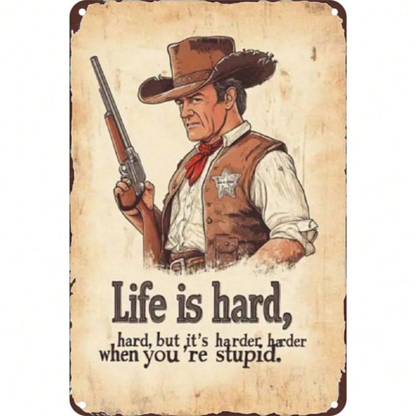 Vintage Cowboy Metal Tin Sign 20x30cm Whiskey Bar Wall Decor
Vintage Cowboy Metal Tin Sign 20x30cm Whiskey Bar Wall Decor