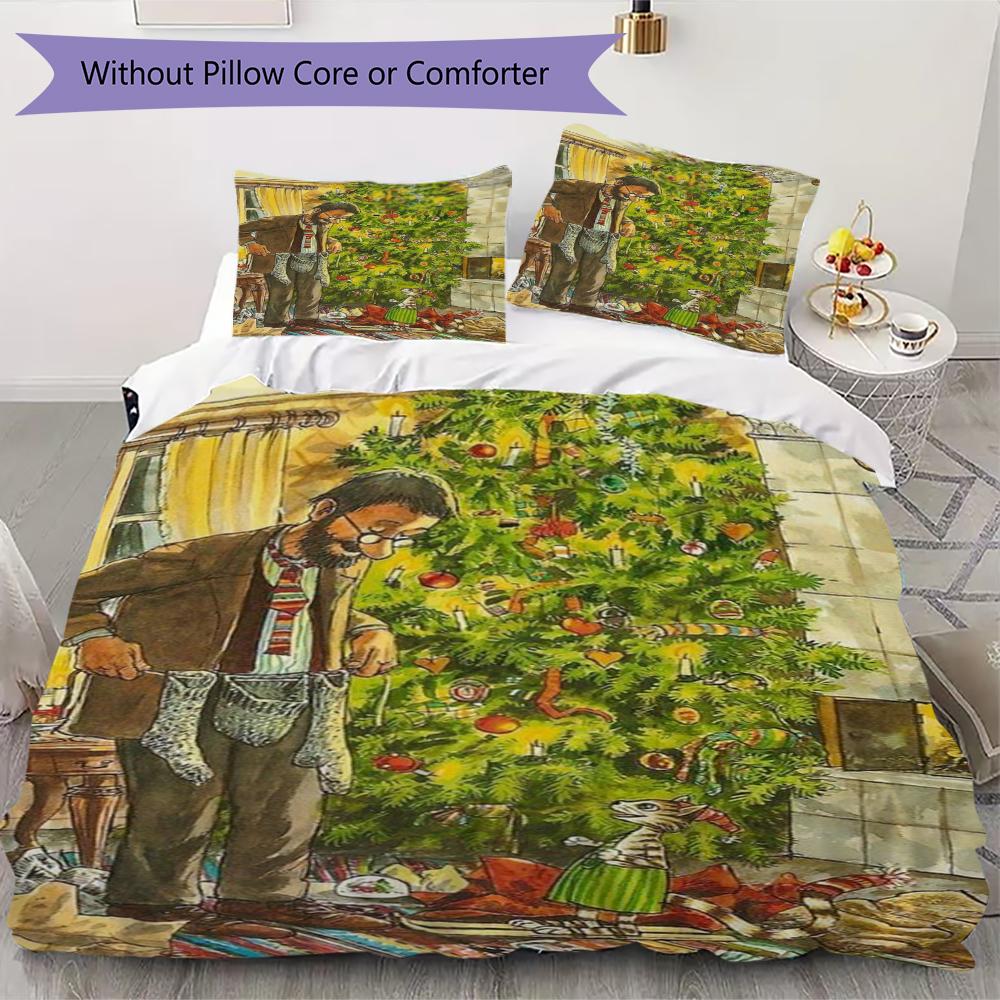 Pettson and Findus Pattern Bedding uilt Set uilt Cover Pillowcase Home Decoration Birthday Gift (1 * duvet cover + 2 * pillowcase without core)107 135x200cm
Pettson and Findus Pattern Bedding uilt Set uilt Cover Pillowcase Home Decoration Birthday Gift (1 * duvet cover + 2 * pillowcase without core)107 135x200cm