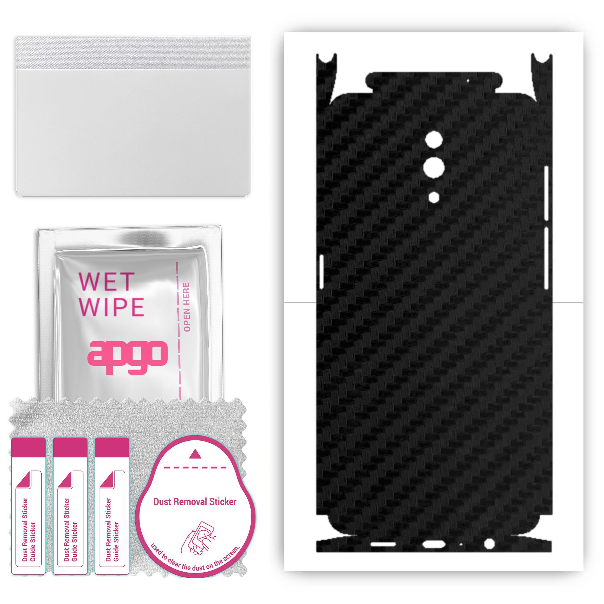 apgo Protective Skin Sticker for the back+sides compatible with Oppo Reno, Full Wrap Film, Foil, Vinyl - Pattern Carbon Black
apgo Protective Skin Sticker for the back+sides compatible with Oppo Reno, Full Wrap Film, Foil, Vinyl - Pattern Carbon Black