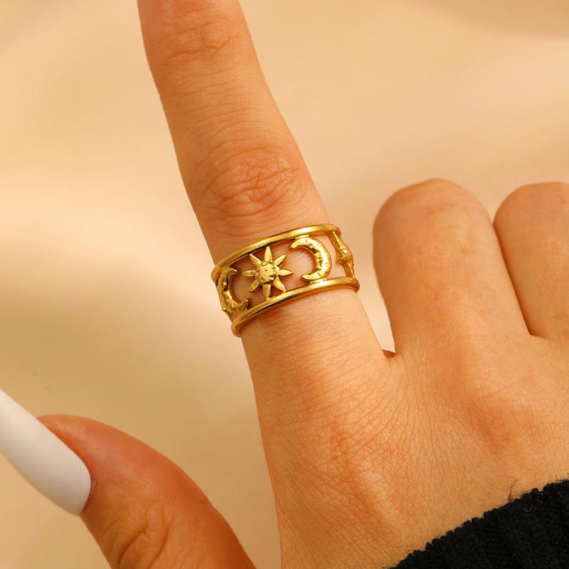 Minimalist Classic Gold Color Plated Star Moon Double Layer Open Rings for Women Design Waterproof Stainless Steel Zircon Gifts золотой
Minimalist Classic Gold Color Plated Star Moon Double Layer Open Rings for Women Design Waterproof Stainless Steel Zircon Gifts золотой