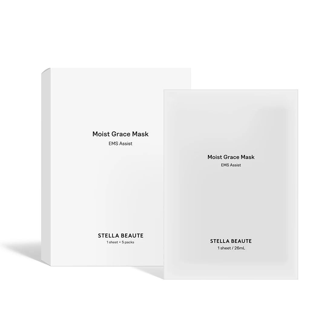STELLA BEAUTE Moist Grace Mask (5 sheets) Face Pack Face Mask with Niacinamide and Ceramide for Moisture, Firmness, Radiance, and Brightness.
STELLA BEAUTE Moist Grace Mask (5 sheets) Face Pack Face Mask with Niacinamide and Ceramide for Moisture, Firmness, Radiance, and Brightness.