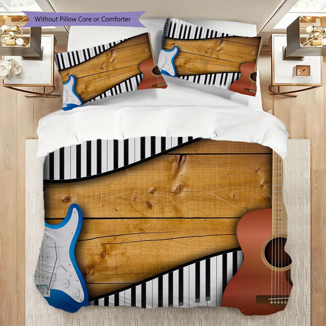 1PC Music, guitar Theme Bedding Quilt Set Quilt Cover Pillowcase Home Decoration Birthday Gift (1 * duvet cover + 9 * pillowcase, without core) 135x200cm
1PC Music, guitar Theme Bedding Quilt Set Quilt Cover Pillowcase Home Decoration Birthday Gift (1 * duvet cover + 9 * pillowcase, without core) 135x200cm
