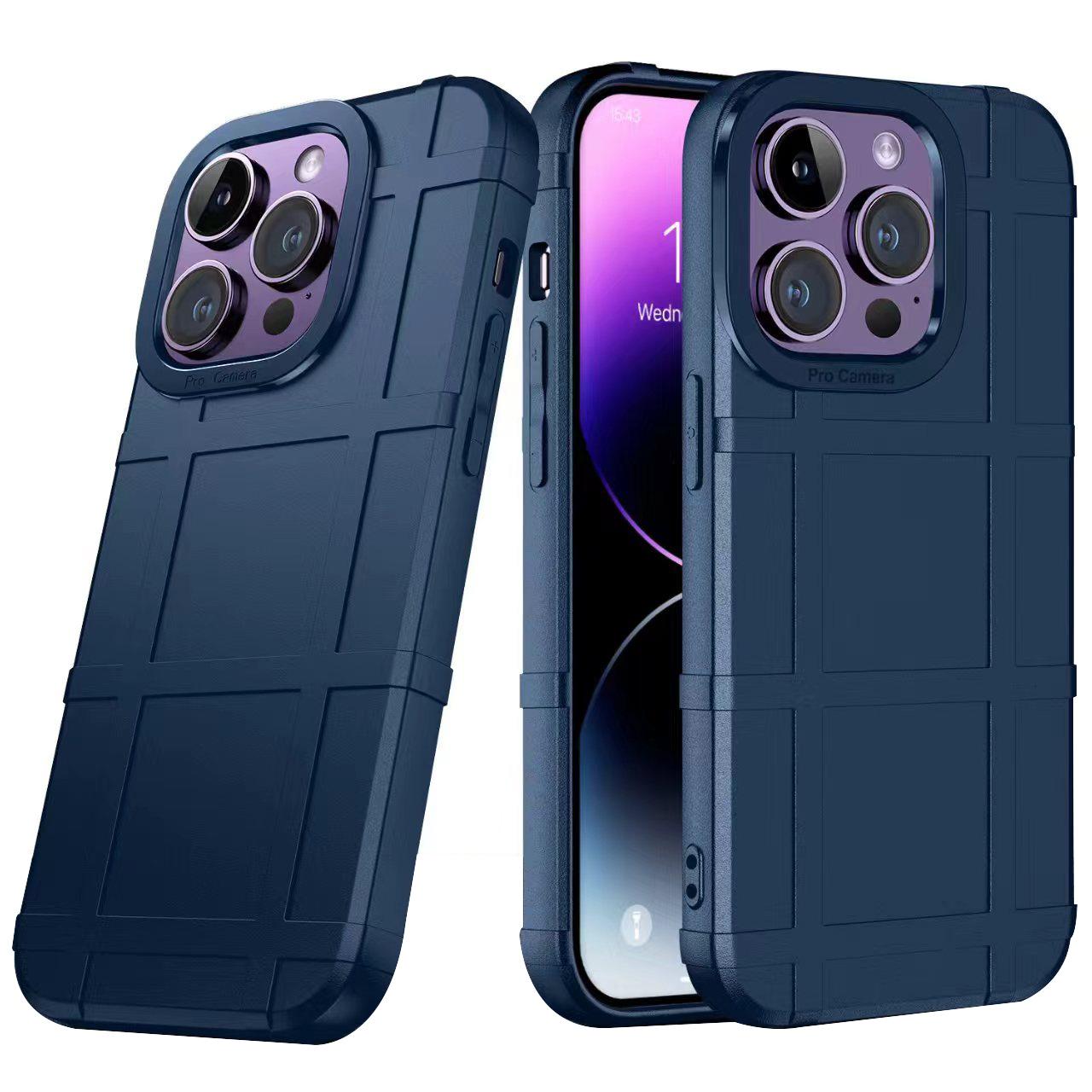 For iPhone 14 Pro Max Drop Protection TPU Phone Cover Square Grid Leather Texture Phone Case Blue
For iPhone 14 Pro Max Drop Protection TPU Phone Cover Square Grid Leather Texture Phone Case Blue