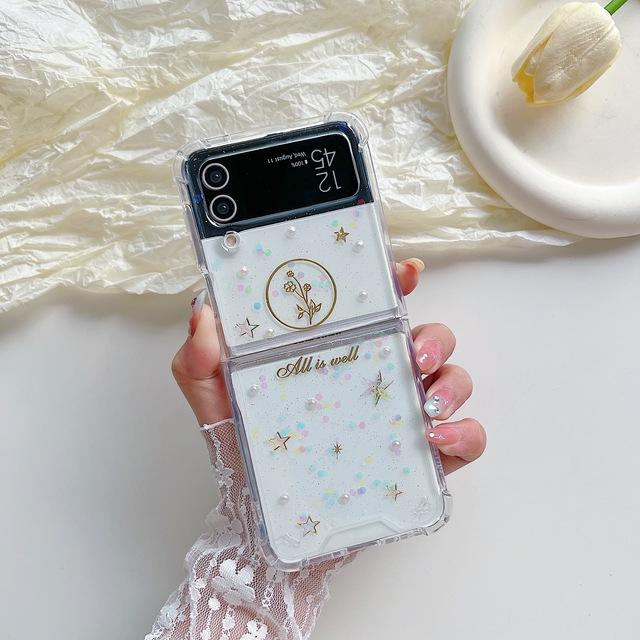 Для Samsung Galaxy Z Flip 4 3 Чехол Glitter Flower Star Прозрачный Силиконовый Складной Противоударный Защитный Чехол Аксессуары for Galaxy Z Flip 3
Для Samsung Galaxy Z Flip 4 3 Чехол Glitter Flower Star Прозрачный Силиконовый Складной Противоударный Защитный Чехол Аксессуары for Galaxy Z Flip 3