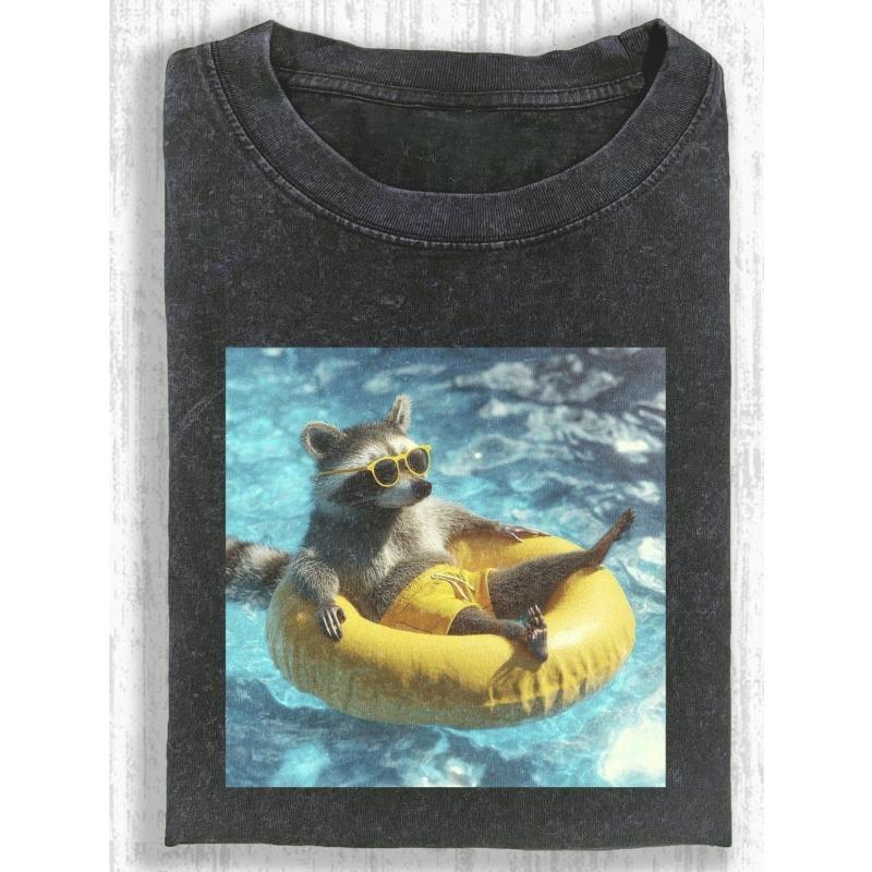 European Size Funny Lazy Raccoon Design T-Shirt - & Family Matching Cotton Tee with Cute Raccoon Face & Short Sleeve, Comfortable Stretch Fabric S чёрный
European Size Funny Lazy Raccoon Design T-Shirt - & Family Matching Cotton Tee with Cute Raccoon Face & Short Sleeve, Comfortable Stretch Fabric S чёрный