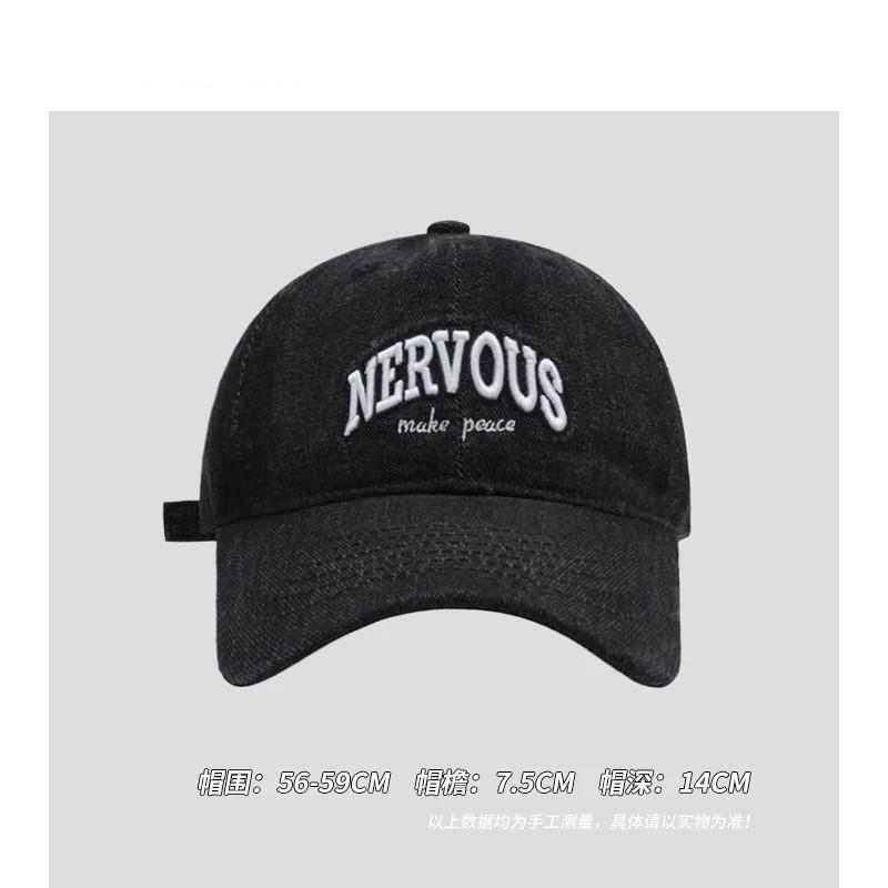 Washed denim blue cap women and men s new American retro letter embroidered baseball hat with big head circumference and small face Adjustable
Washed denim blue cap women and men s new American retro letter embroidered baseball hat with big head circumference and small face Adjustable