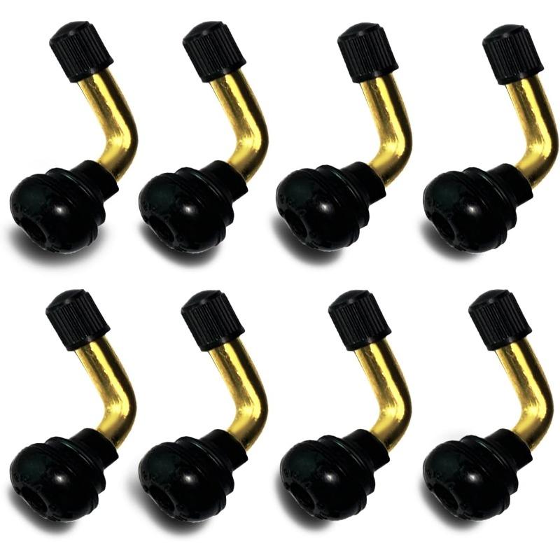 Tubeless tire valve rod Brass rod bent at 90 degree Angle buckle into black rubber base motorcycle ATV kart suitable
Tubeless tire valve rod Brass rod bent at 90 degree Angle buckle into black rubber base motorcycle ATV kart suitable