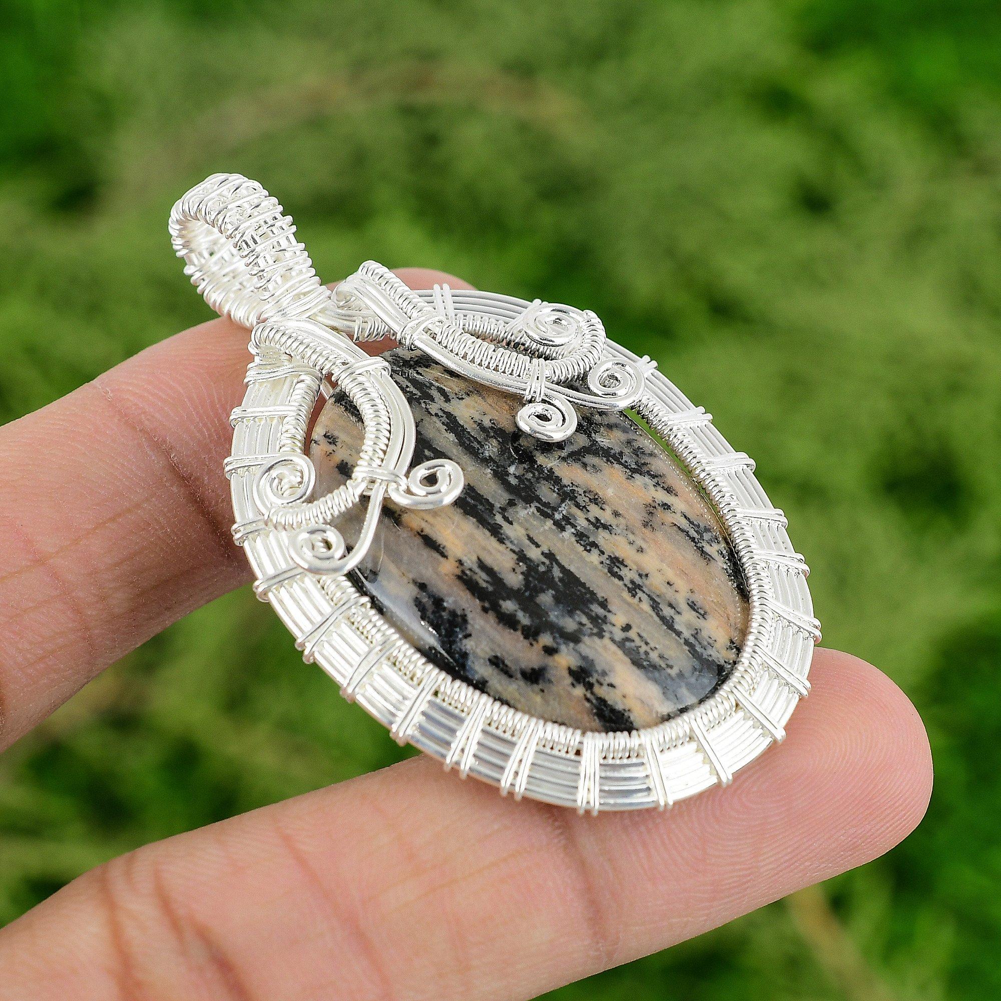 Sterling Silver Honey Dendrite Opal Gemstone Wire Wrapped Mother Pendant Jewelry
Sterling Silver Honey Dendrite Opal Gemstone Wire Wrapped Mother Pendant Jewelry