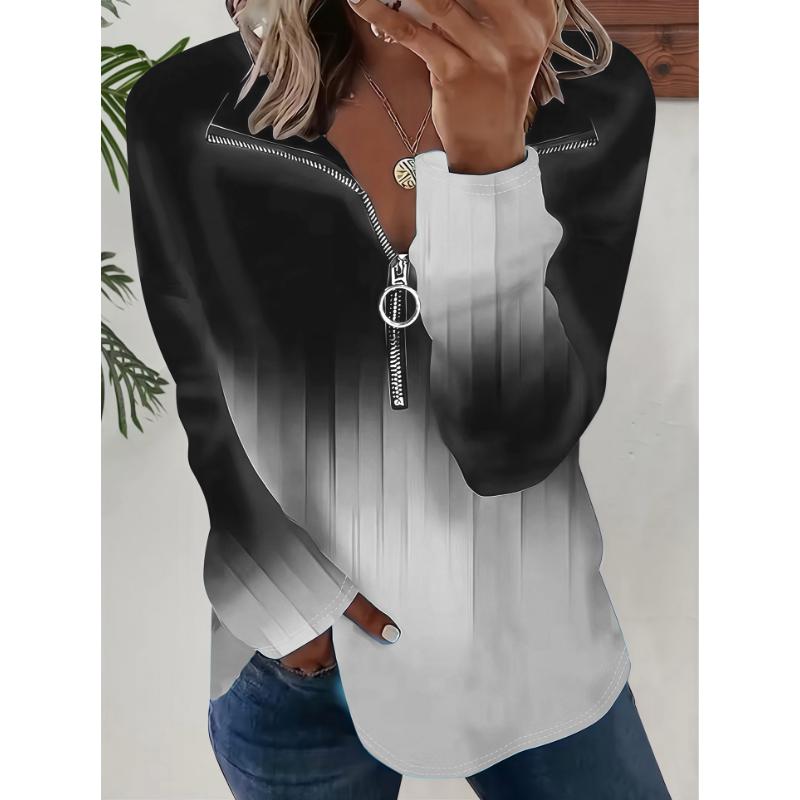 Elegant Geometric Print Zip-Front Collar Plus Size Women s Long Sleeve T-Shirt Pullover Top 3XL
Elegant Geometric Print Zip-Front Collar Plus Size Women s Long Sleeve T-Shirt Pullover Top 3XL
