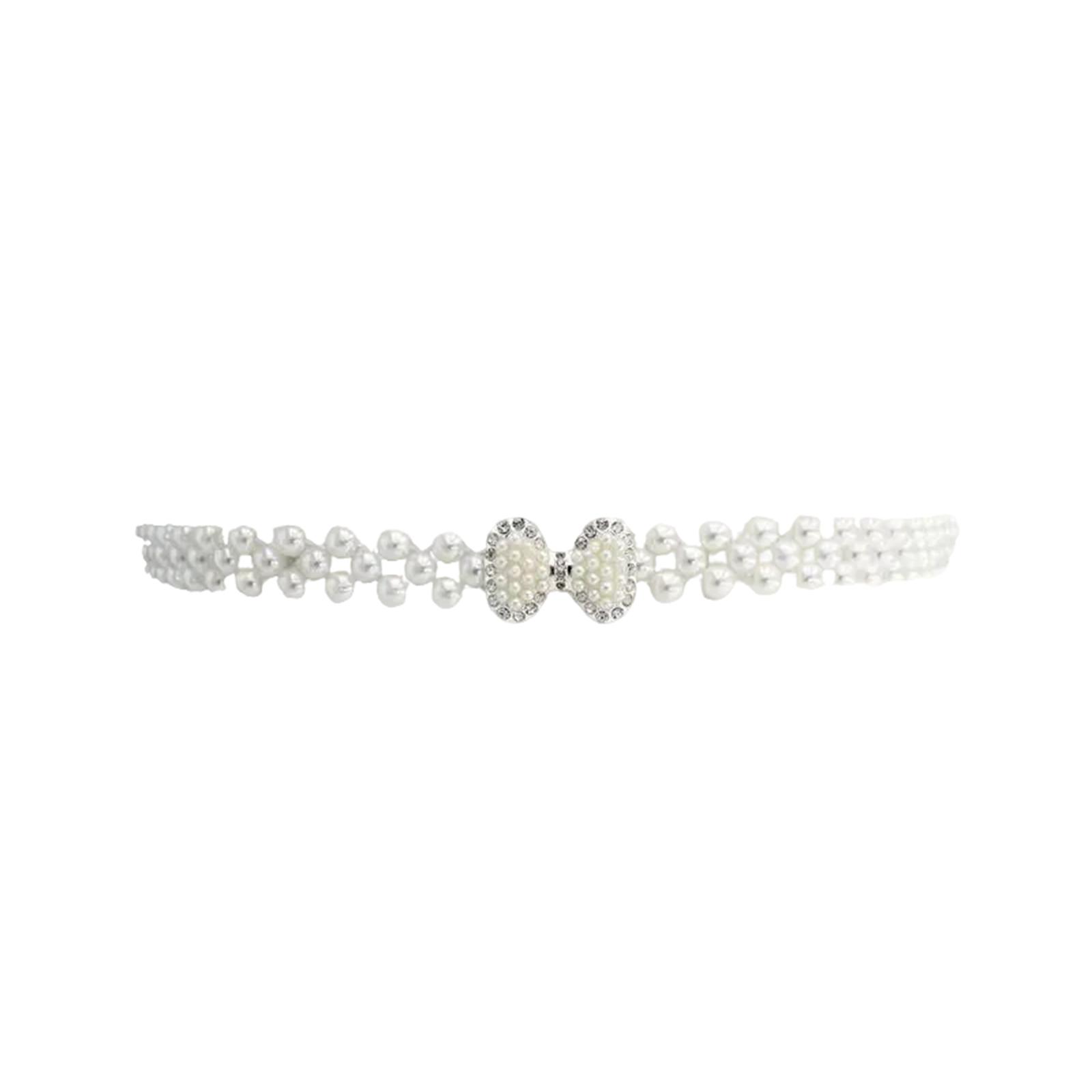 Pearl Rhinestone Waist Chain Elastic Waistband Dress Accessory Adjustable Fashion Waist Belt for Women One Size білий
Pearl Rhinestone Waist Chain Elastic Waistband Dress Accessory Adjustable Fashion Waist Belt for Women One Size білий