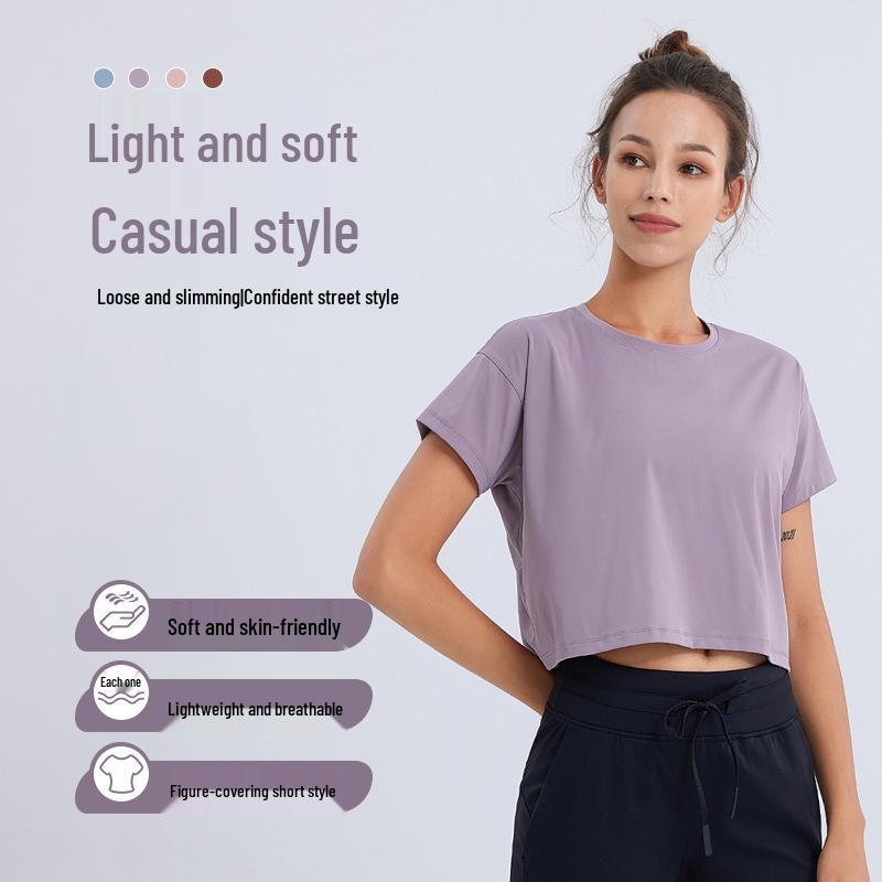 Soft, Skin-Friendly Spring/Summer Women s Loose Crop Top - Short-Sleeve Breathable T-Shirt for Yoga, Running, and Outdoor Sports 6/M
Soft, Skin-Friendly Spring/Summer Women s Loose Crop Top - Short-Sleeve Breathable T-Shirt for Yoga, Running, and Outdoor Sports 6/M
