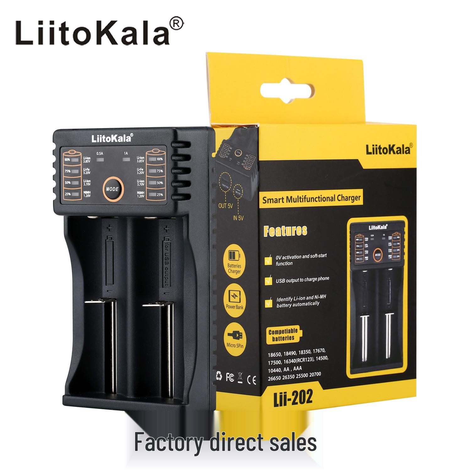 LiitoKala lii-402 Lithium 18650 Battery Charger with USB Output
LiitoKala lii-402 Lithium 18650 Battery Charger with USB Output