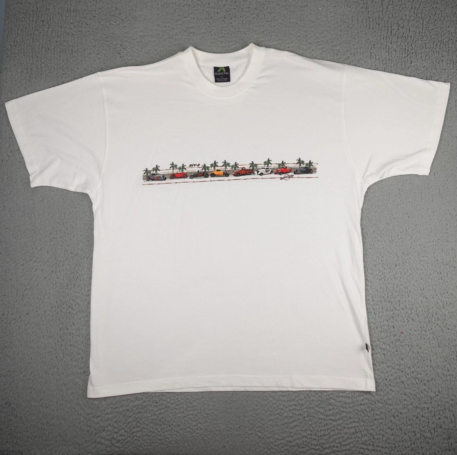 Vintage Newport Blue Shirt Mens 2XL White Palm Trees Classic Cars Graphic Tee 3XL
Vintage Newport Blue Shirt Mens 2XL White Palm Trees Classic Cars Graphic Tee 3XL