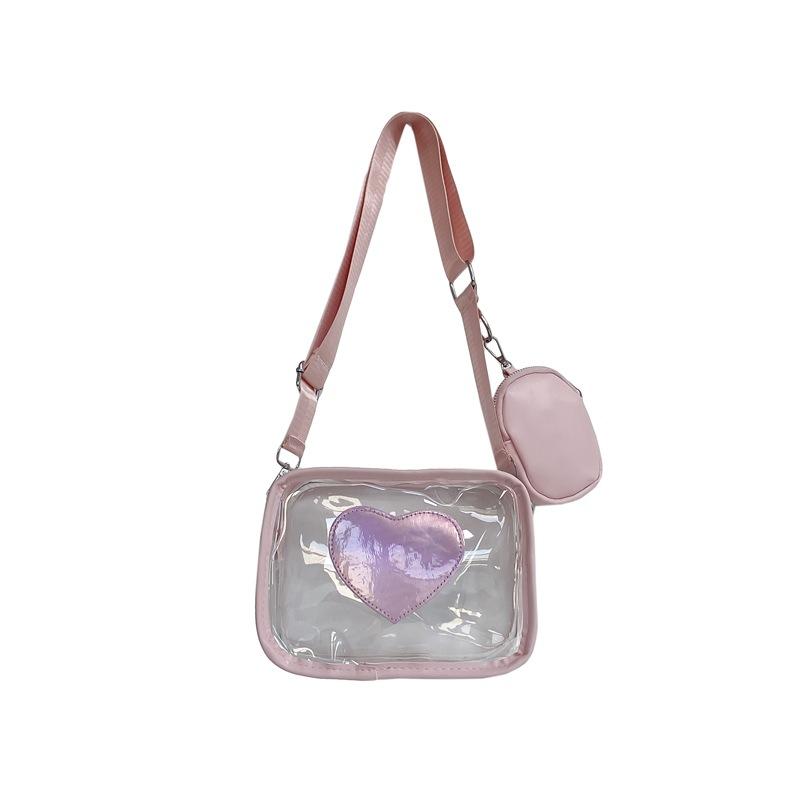 PVC Transparent Clear Bag Women Men Phone Shoulder Crossbody Bags Casual Messenger Bags Stadium Approved for Concerts Festivals рожевий
PVC Transparent Clear Bag Women Men Phone Shoulder Crossbody Bags Casual Messenger Bags Stadium Approved for Concerts Festivals рожевий