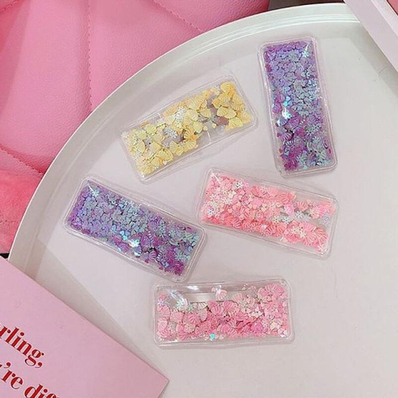 Clear spangle square snap pin Yellow
Clear spangle square snap pin Yellow
