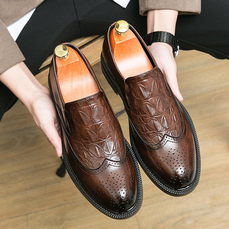 Fu Shoes Men s Spring Business Le Brock Flower Foot Leather Shoes Men s Korean Office Small Leather Shoes 38
Fu Shoes Men s Spring Business Le Brock Flower Foot Leather Shoes Men s Korean Office Small Leather Shoes 38