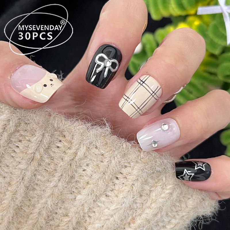 Wearable Autumn/Winter Deluxe Cartoon Heart Nail Art - Xiaohongshu Style Short Nails Handmade Nail S#10 pieces/bag
Wearable Autumn/Winter Deluxe Cartoon Heart Nail Art - Xiaohongshu Style Short Nails Handmade Nail S#10 pieces/bag