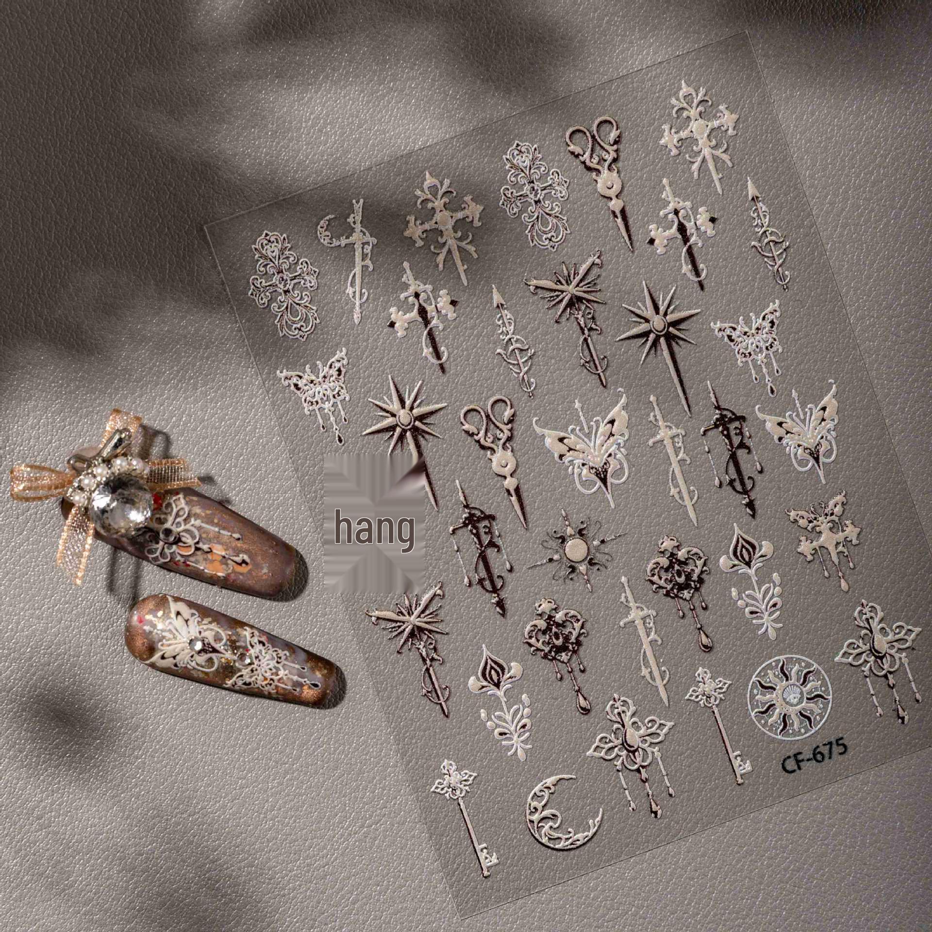 Gothic Star Moon Butterfly Cross Nail & Phone Stickers CF-675
Gothic Star Moon Butterfly Cross Nail & Phone Stickers CF-675