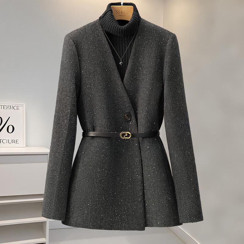 Women s V-Neck Wool Blend Sequin Blazer M
Women s V-Neck Wool Blend Sequin Blazer M