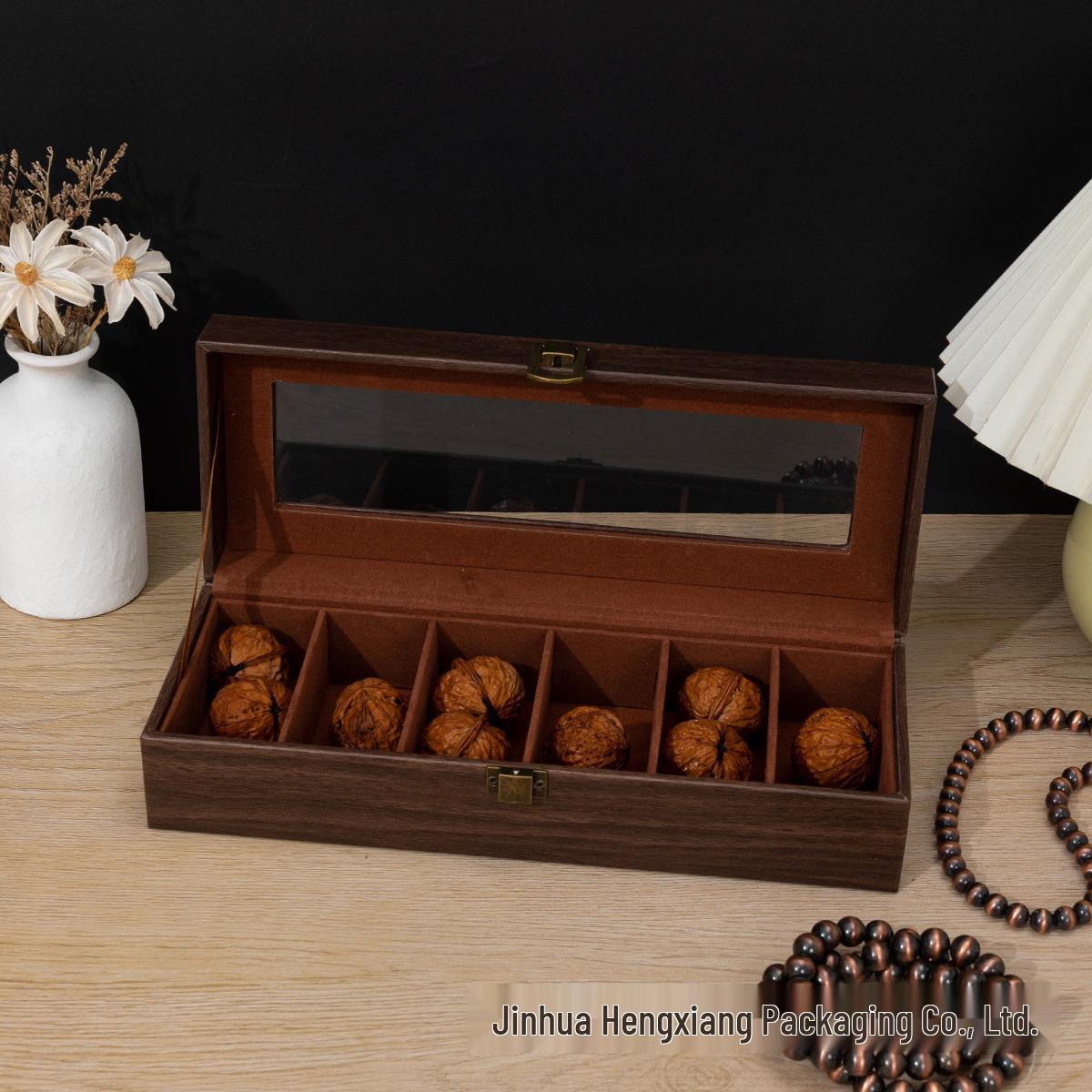 Wood Grain Leather 12-Slot Watch Display Case with Glass Lid
Wood Grain Leather 12-Slot Watch Display Case with Glass Lid
