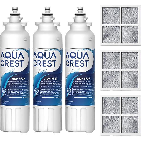 AQUA CREST ADQ73613401 Refrigerator Water Filter and Air Filter, Replacement for LG® LT800P®, ADQ73613402, Kenmore Elite 9490, ADQ73613408,
AQUA CREST ADQ73613401 Refrigerator Water Filter and Air Filter, Replacement for LG® LT800P®, ADQ73613402, Kenmore Elite 9490, ADQ73613408,