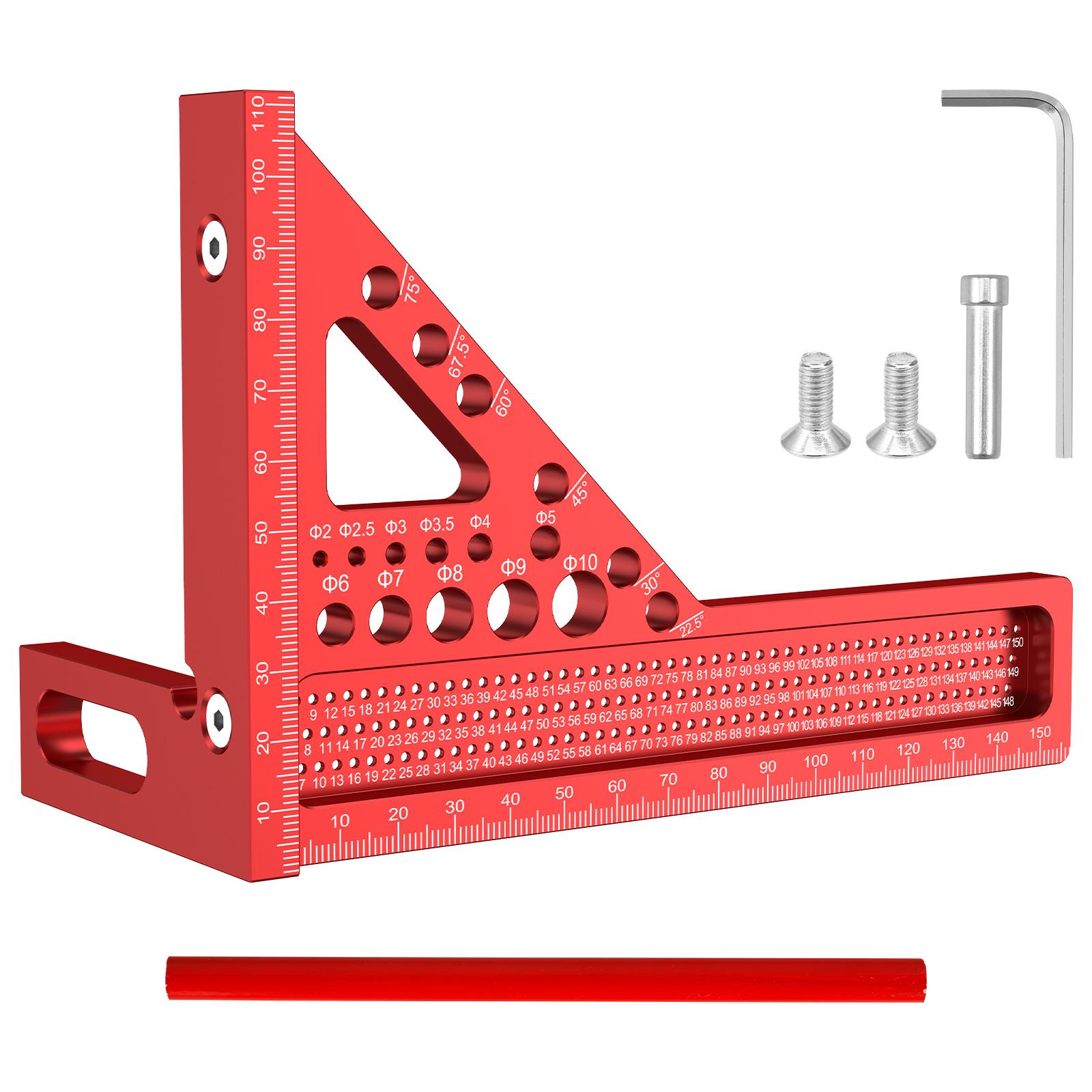 Multi Angle Measuring Ruler Aluminum Alloy Extra Long Woodworking Square 22.5° to 90°Protractor Triangle Ruler Precise Drawing червоний
Multi Angle Measuring Ruler Aluminum Alloy Extra Long Woodworking Square 22.5° to 90°Protractor Triangle Ruler Precise Drawing червоний