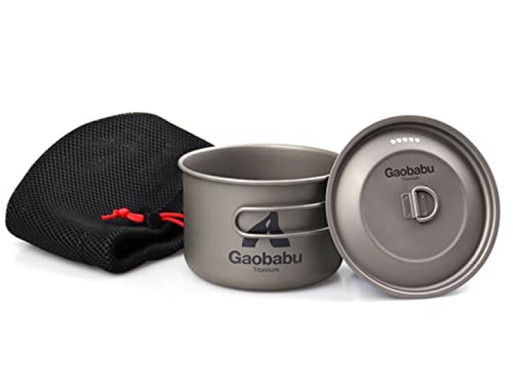 Gaobabu Titanium Pot SOLO 800 lid and thick mesh with draining holes and memory function (with bag) Titanium, lightweight, compact, durable,
Gaobabu Titanium Pot SOLO 800 lid and thick mesh with draining holes and memory function (with bag) Titanium, lightweight, compact, durable,