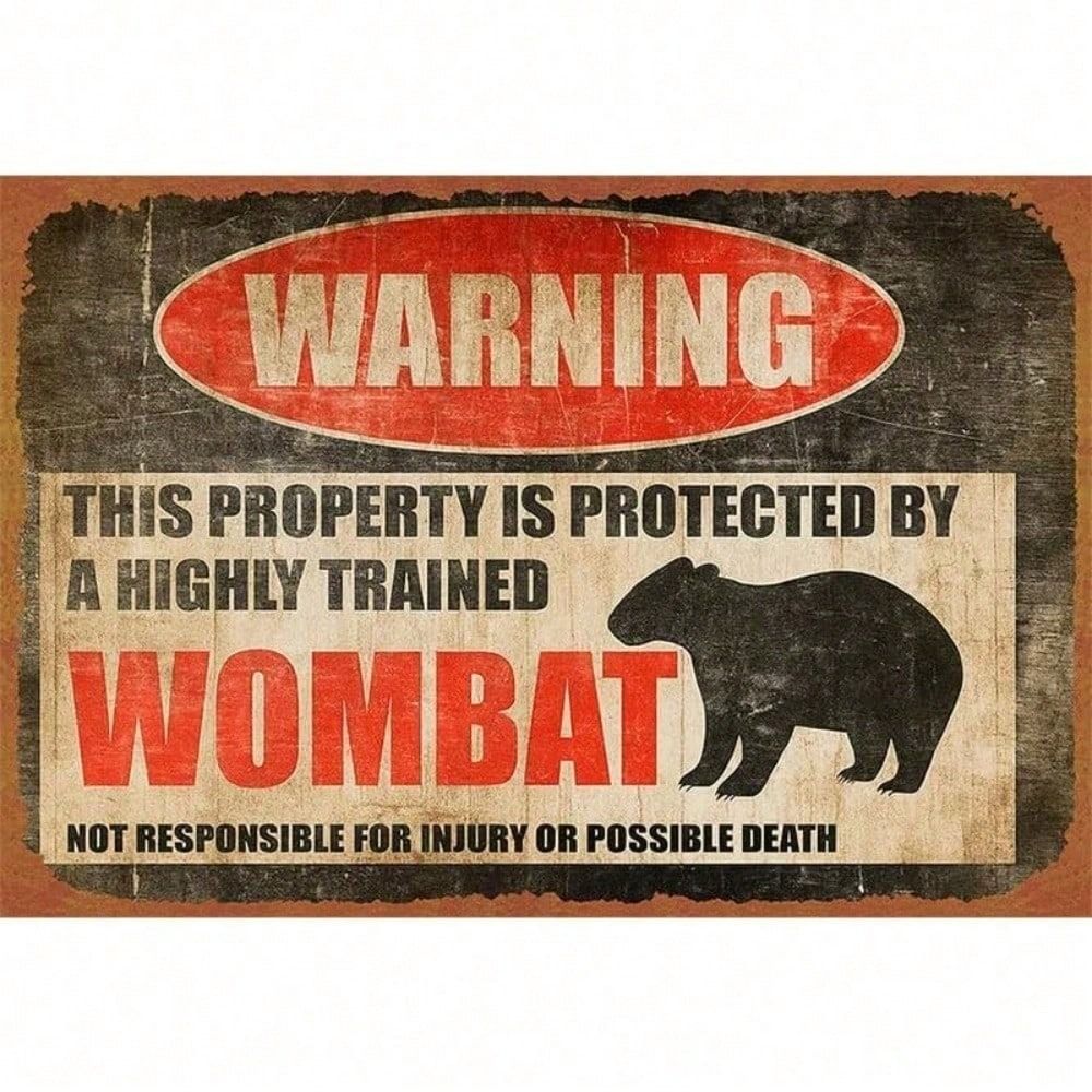 Vintage Metal Poster Wombat 4 pcs, Retro Wall Art for Bar Cafe Bedroom
Vintage Metal Poster Wombat 4 pcs, Retro Wall Art for Bar Cafe Bedroom