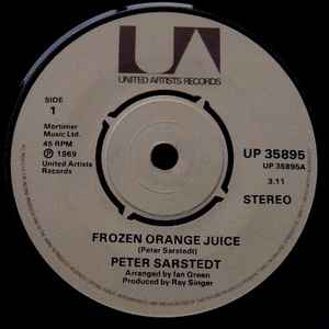 7inch Record PETER SARSTEDT Frozen Orange Juice UP35895 United Artists 1969 UK Rock Used
7inch Record PETER SARSTEDT Frozen Orange Juice UP35895 United Artists 1969 UK Rock Used