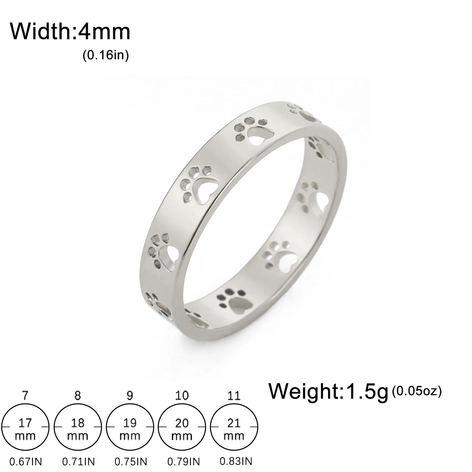 Cute Cat Dog Paw Rings for Women Stainless Steel Gold Color Animal Pet Footprint Ring Jewelry Valentine Gift 11 срібний
Cute Cat Dog Paw Rings for Women Stainless Steel Gold Color Animal Pet Footprint Ring Jewelry Valentine Gift 11 срібний
