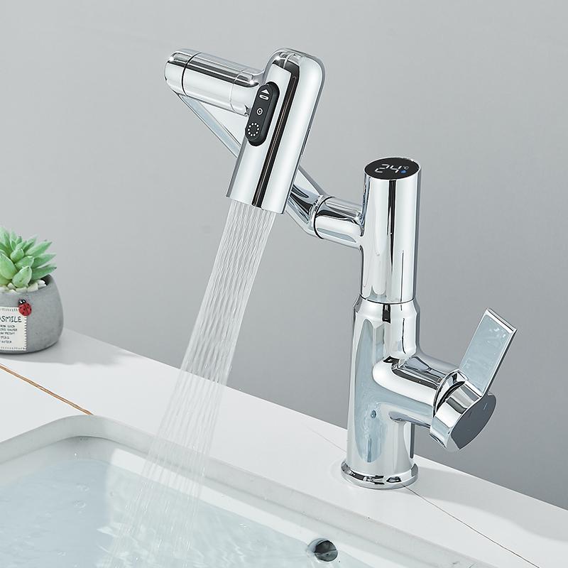Digital Display LED Basin Faucet 360 Rotation Multi-function Stream Sprayer Hot Cold Water Sink Mixer Wash Tap For Bathroom
Digital Display LED Basin Faucet 360 Rotation Multi-function Stream Sprayer Hot Cold Water Sink Mixer Wash Tap For Bathroom