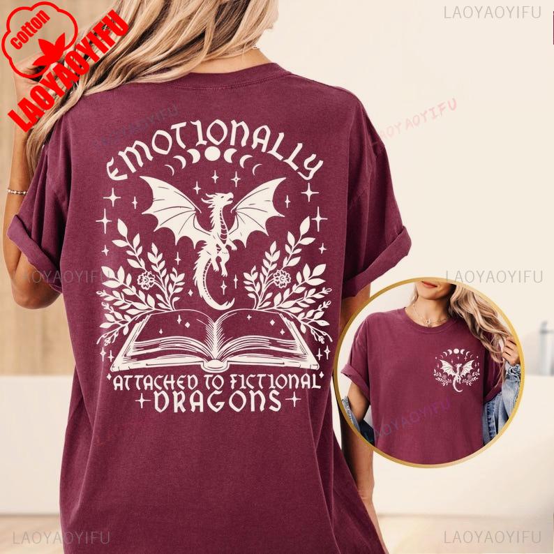 Emotionally Attached To Fictional Fourth Wing Dragons TShirt Fantasy Bookish Dragon Rider Book Club Tees Summer Cotton Tees Top 4XL
Emotionally Attached To Fictional Fourth Wing Dragons TShirt Fantasy Bookish Dragon Rider Book Club Tees Summer Cotton Tees Top 4XL