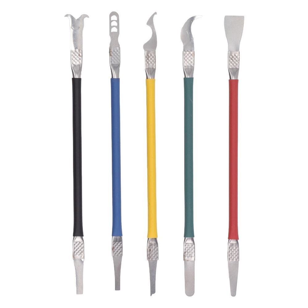 5 pcs Stainless Steel Electronics Pry Spudger Tool Double Head Lightweight Chip Disassembly Kit for BGA Maintenance Blade
5 pcs Stainless Steel Electronics Pry Spudger Tool Double Head Lightweight Chip Disassembly Kit for BGA Maintenance Blade