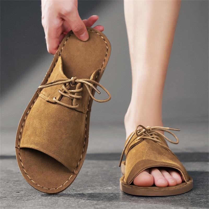 Men Slippers Handmade Simple Flats Brown Suede Sandals Summer Open Toe Beige Beach Shoes Plus Size 46 47 48 EU:45 коричневый
Men Slippers Handmade Simple Flats Brown Suede Sandals Summer Open Toe Beige Beach Shoes Plus Size 46 47 48 EU:45 коричневый