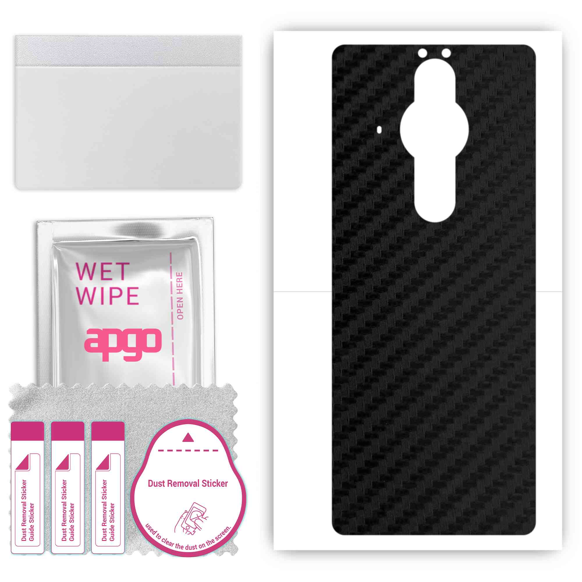 apgo Protective Skin Sticker for the back compatible with Sony Xperia PRO, Wrap Film, Foil, Vinyl - Pattern Carbon Black
apgo Protective Skin Sticker for the back compatible with Sony Xperia PRO, Wrap Film, Foil, Vinyl - Pattern Carbon Black