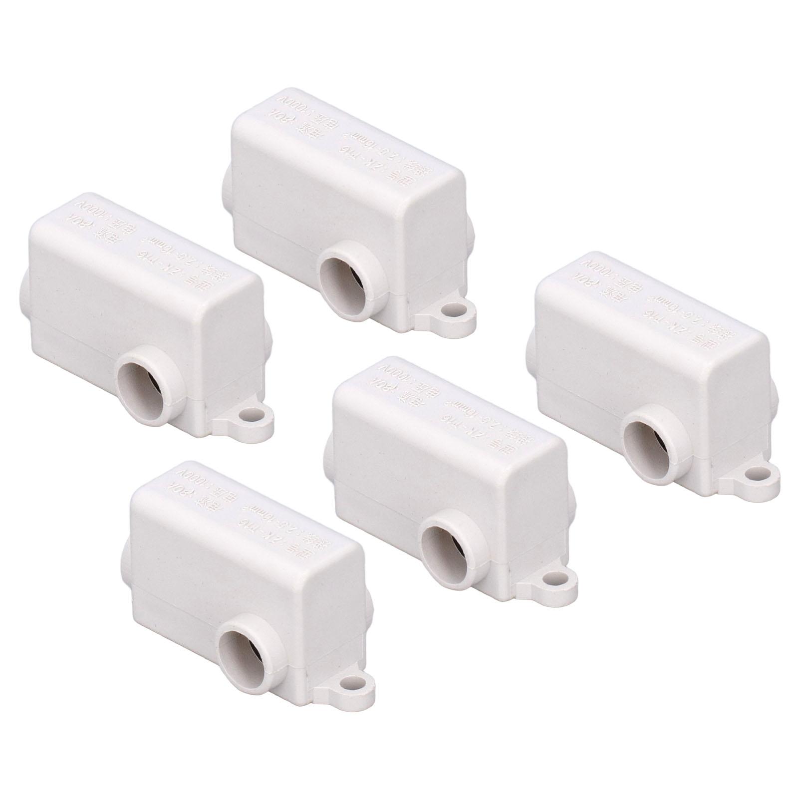 5Pcs Wire Connector T Type Splitter Screw Terminal Block Set Kit 1000V 80A ZKT16
5Pcs Wire Connector T Type Splitter Screw Terminal Block Set Kit 1000V 80A ZKT16