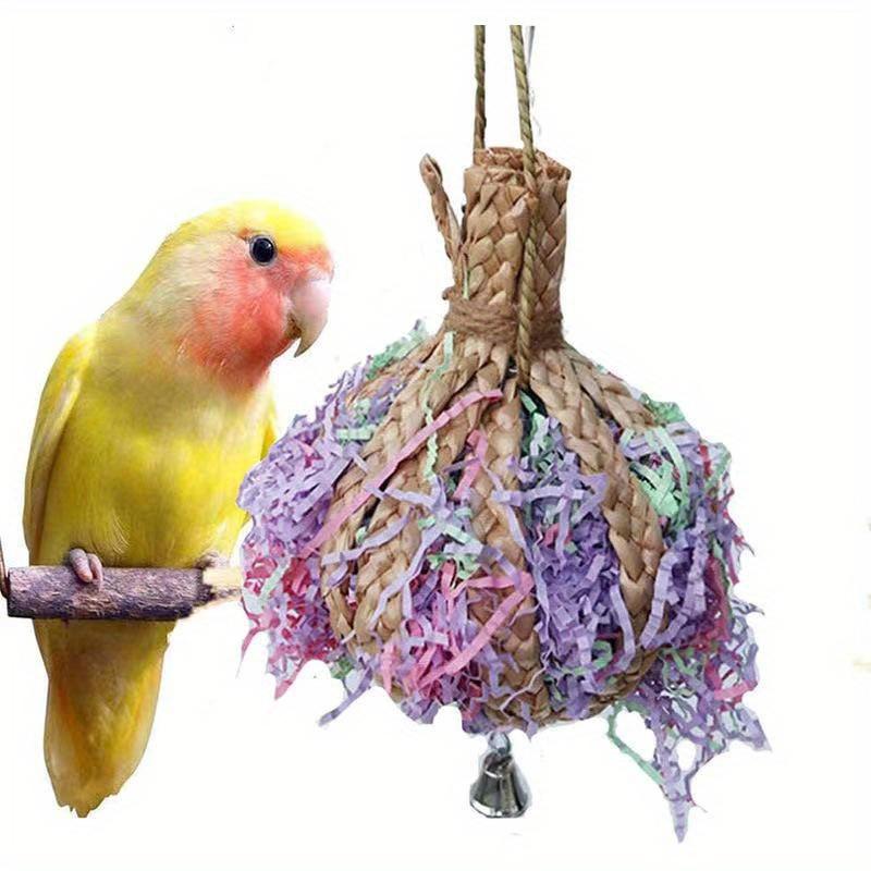 Parrot Shredder Toy Dry Anti-biting Parrot Cage Foraging Toy Chewing Toy with Bell Parrots Toys and Bird Accessories for Pet Toy 1pc разноцветный
Parrot Shredder Toy Dry Anti-biting Parrot Cage Foraging Toy Chewing Toy with Bell Parrots Toys and Bird Accessories for Pet Toy 1pc разноцветный