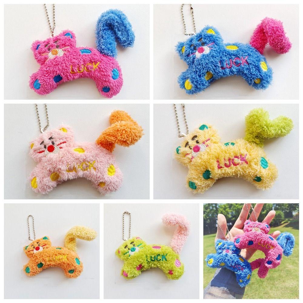 Stuffed Animal Polka Dot Cat Keychain Plush Doll Bag Pendant Fashion Cat Plush Key Ring Toys красный 
Stuffed Animal Polka Dot Cat Keychain Plush Doll Bag Pendant Fashion Cat Plush Key Ring Toys красный