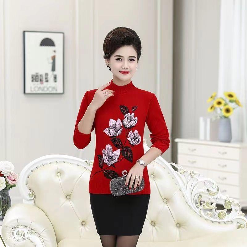 Свитера для женщин среднего и пожилого возраста Вязаные свитера Одежда для мам Короткие и универсальные базовые рубашки XXXL красный
Свитера для женщин среднего и пожилого возраста Вязаные свитера Одежда для мам Короткие и универсальные базовые рубашки XXXL красный