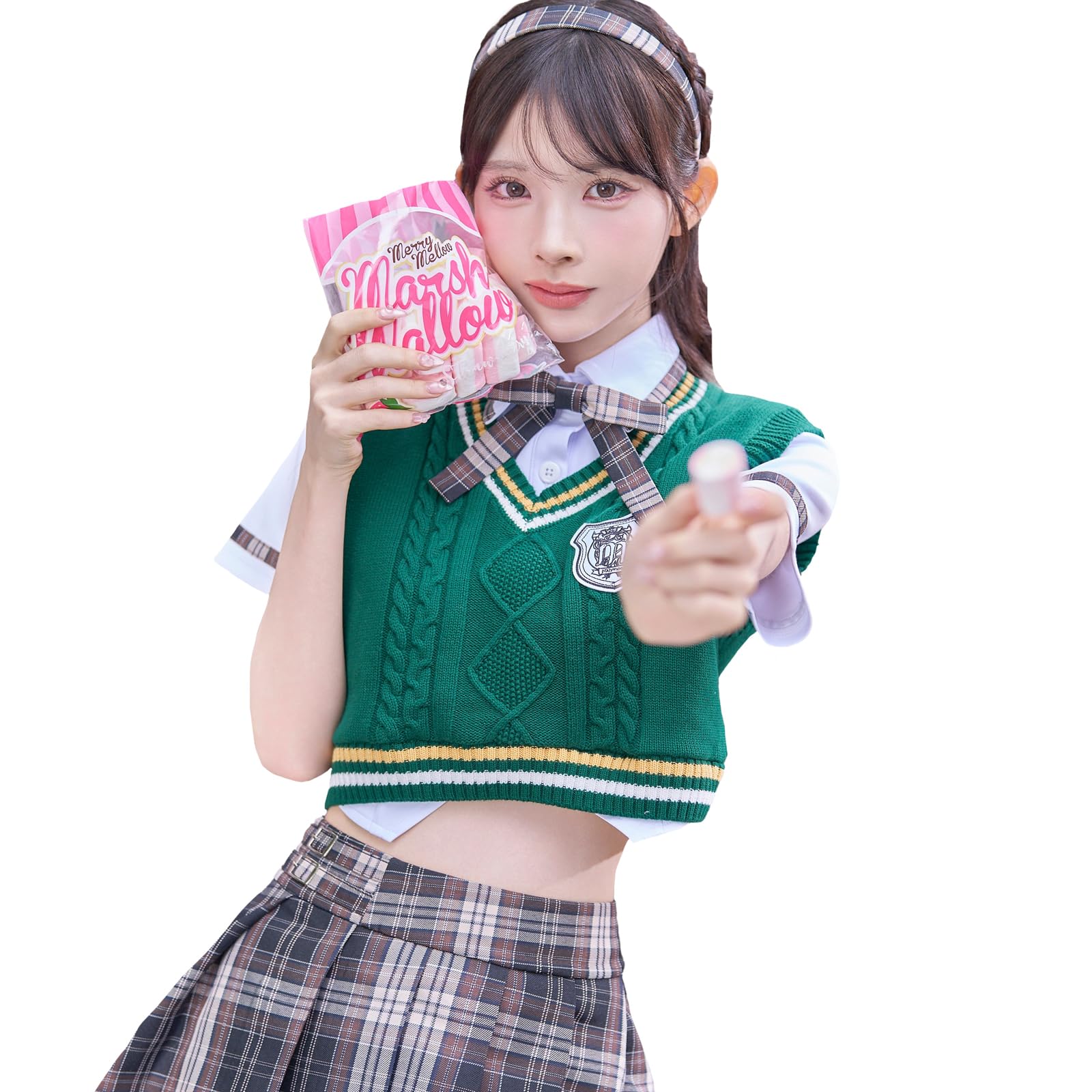 Cosplay Heaven Blazer Uniform High School Girl Loose Strawberry Plaid Mini Skirt JK Headband Idol Ribbon High School Girl Knee High Socks School Girl
Cosplay Heaven Blazer Uniform High School Girl Loose Strawberry Plaid Mini Skirt JK Headband Idol Ribbon High School Girl Knee High Socks School Girl